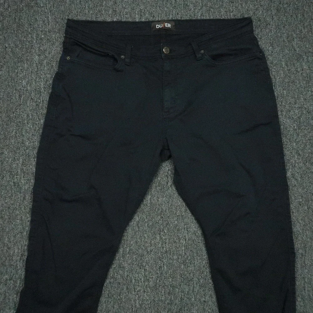 DUER Pants Mens 38x26 Blue N2X Relaxed Taper No Sweat Athletic Stretch